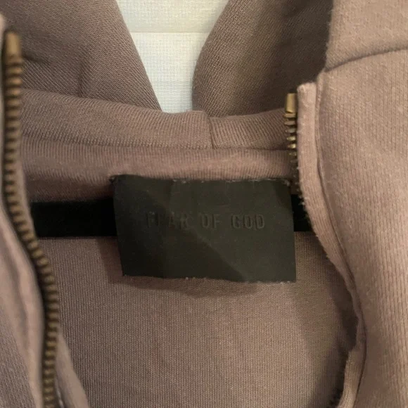 Brown/Grayish FG7C Half-Zip Hoodie | FEAR OF GOD - Picture 3 of 5